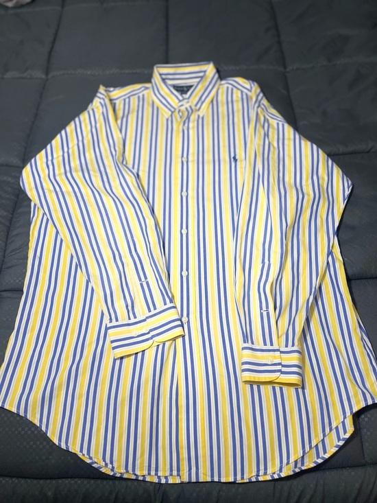 Ralph Lauren Other - Ralph Lauren Yellow and Blue Vertical Stripe Dress Shirt